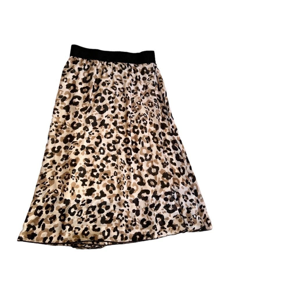 LuLaRoe Skirt Jill Accordion Pleats Leopard Print Size Small